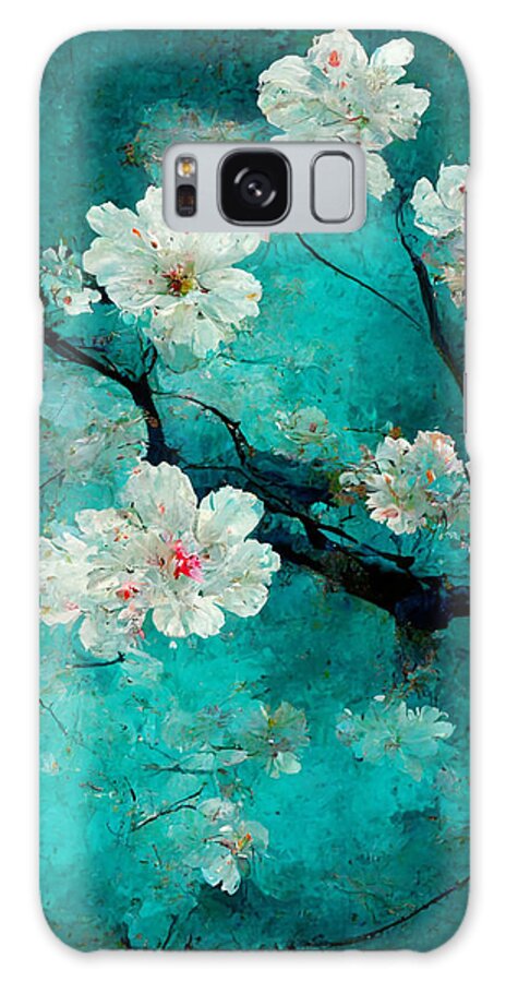 Cherry Blossoms Galaxy Case featuring the digital art Cherry #2 by Sabantha