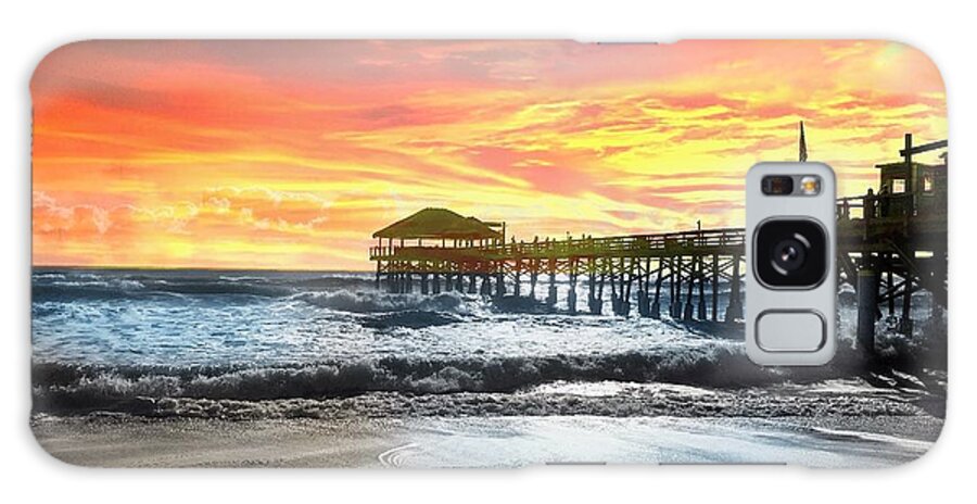 Cocoa Beach Galaxy Case featuring the photograph Cocoa Beach Pier #2 by Anne Sands