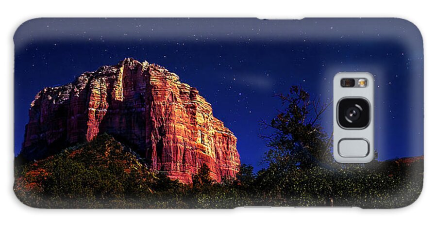  Galaxy Case featuring the photograph Courthouse Rock under Full Moon #1 by Al Judge