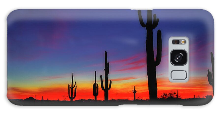 Desert Galaxy Case featuring the photograph Desert Sunset by Bob Falcone