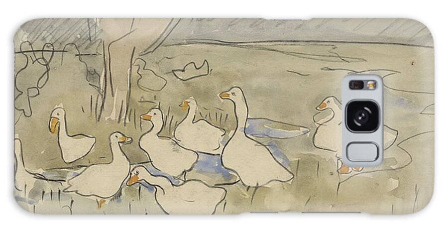 Animal Galaxy Case featuring the painting Ducks, Theo van Hoytema, 1873 - 1917 #1 by Shop Ability