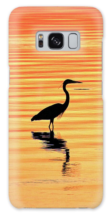 Egret Galaxy Case featuring the photograph Egret Silhouette by Robert Harris