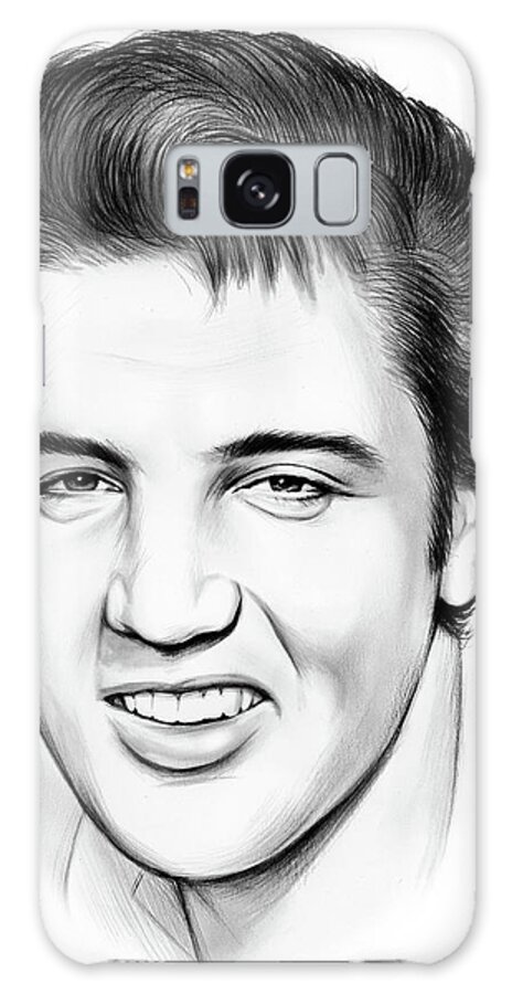 Elvis Galaxy Case featuring the drawing Elvis #1 by Greg Joens