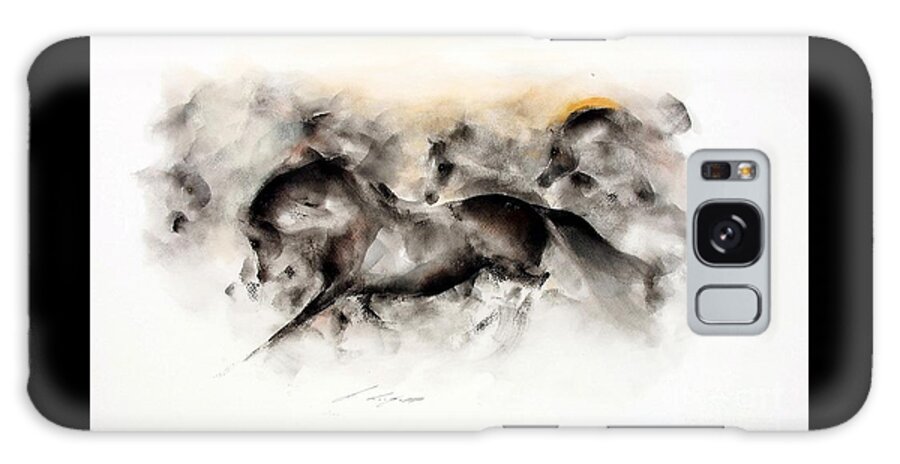 Horses Galaxy Case featuring the painting Equus 3 by Janette Lockett