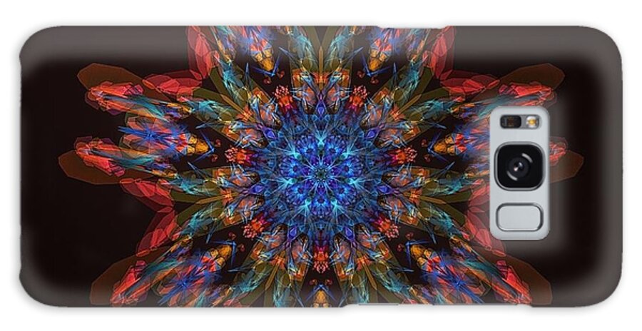 This Mandala Is A Beautiful Representation Of The Elements Of Fire And Ice. The Center Of The Mandala Is A Deep Magenta Galaxy Case featuring the digital art Fire and Ice Mandala #2 by Michael Canteen