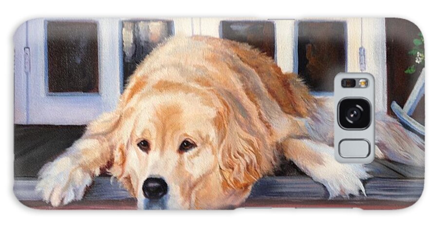 Dog Galaxy Case featuring the painting Golden Retriever #1 by Judy Rixom