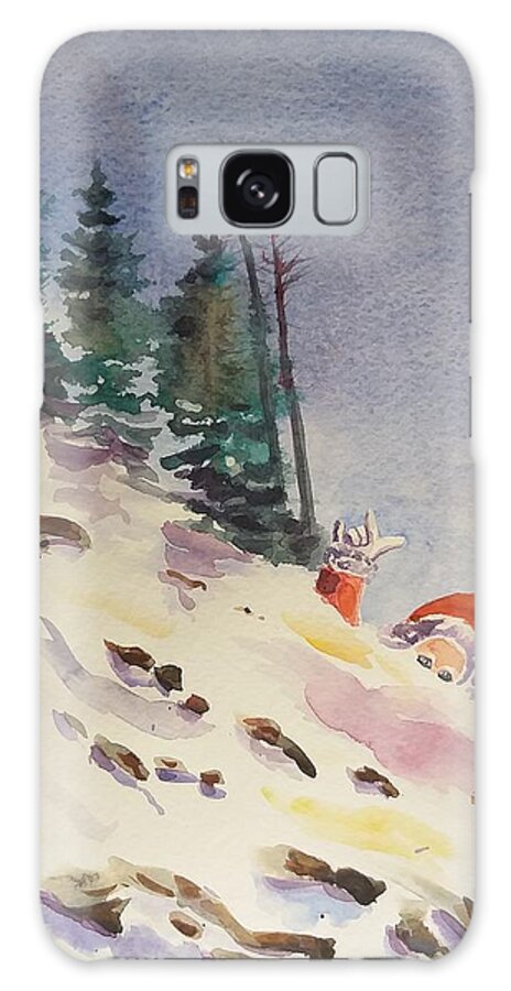 Santa Galaxy Case featuring the painting Happy December 19 by Geeta Yerra