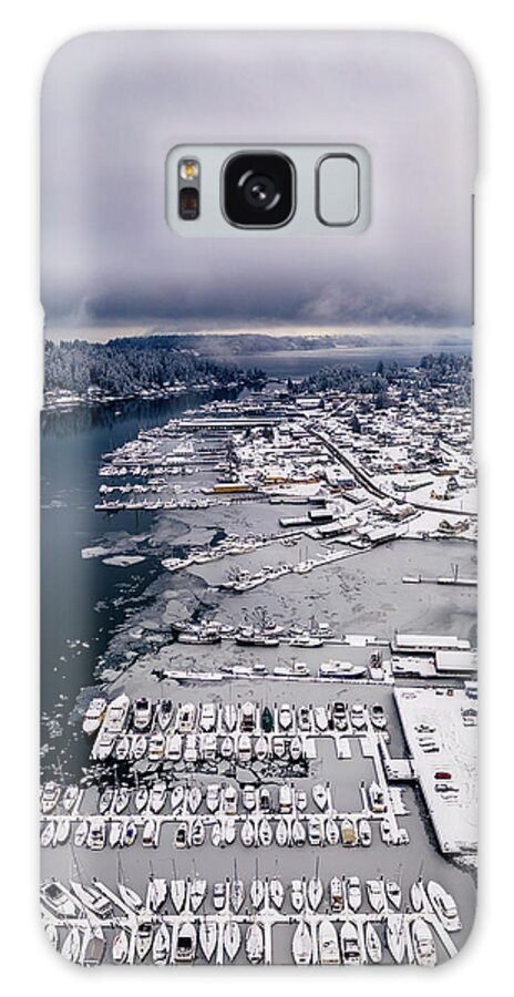 Drone Galaxy Case featuring the photograph Icy Harbor #1 by Clinton Ward