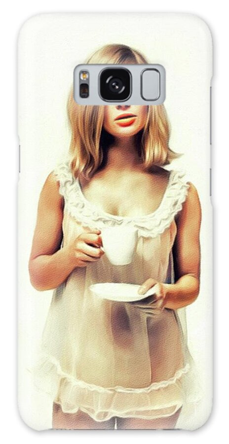 Julie Galaxy Case featuring the painting Julie Christie, Actress #1 by Esoterica Art Agency