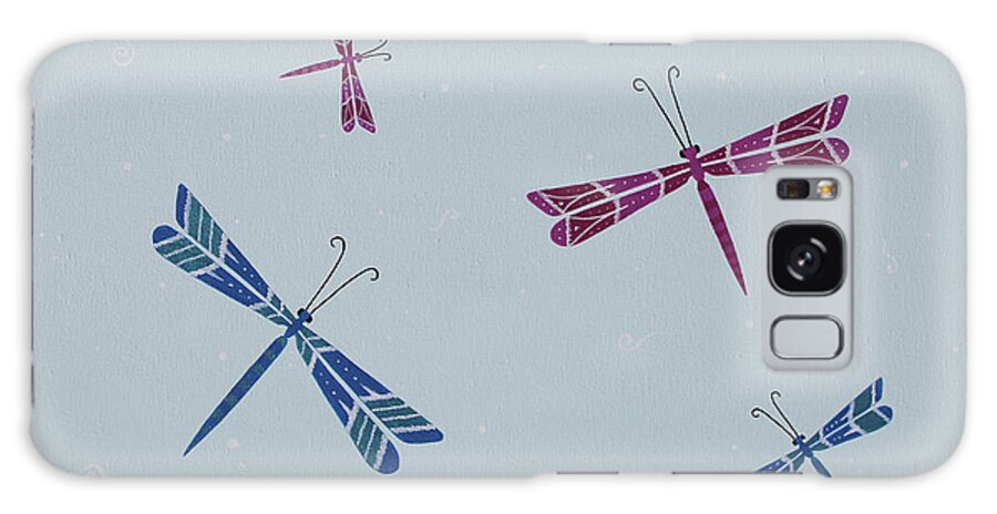 Dragonflies Galaxy Case featuring the painting Laura's Dragonflies by Doug Miller
