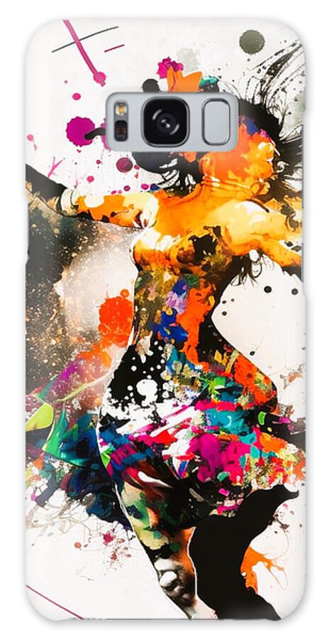 Woman Galaxy Case featuring the painting Lets Dance Art Print by Crystal Stagg
