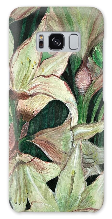 Green Galaxy Case featuring the painting Lillie's #1 by Vickie G Buccini