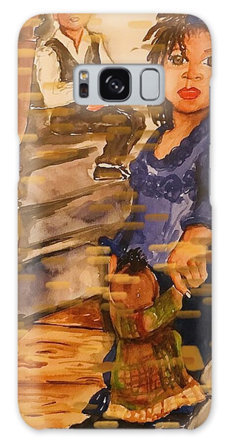  Galaxy Case featuring the painting Little Girl by Angie ONeal