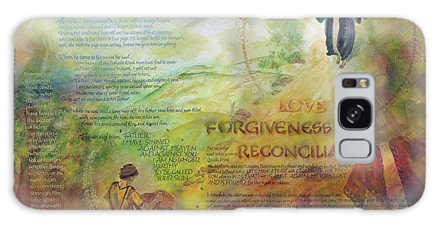 Ephesians 6 Galaxy Case featuring the painting Love Forgiveness Reconciliation no border by Judy Dodds