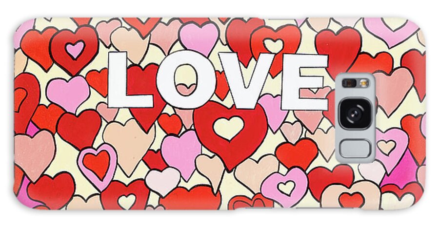 Love Valentine's Day Galaxy Case featuring the painting Love #1 by Mike Stanko