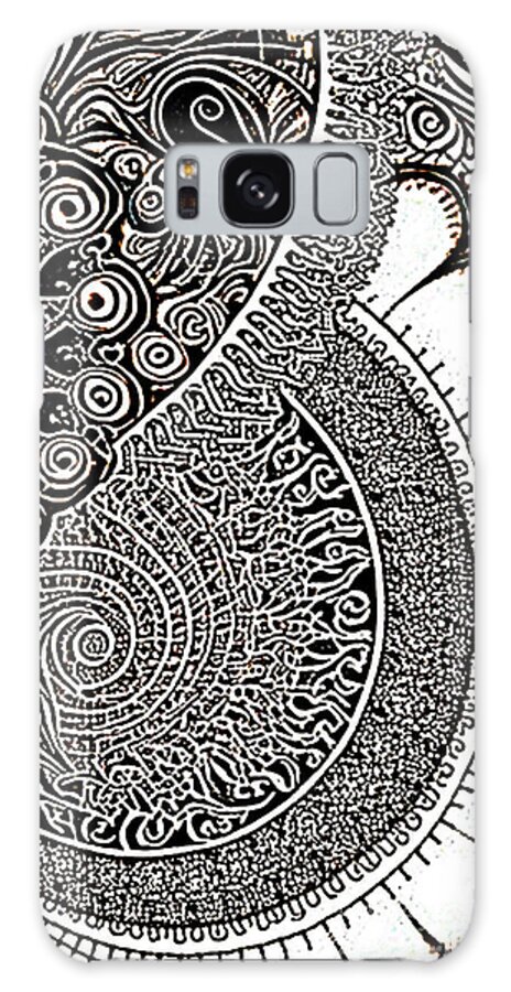 Zentangle Galaxy Case featuring the digital art More Zentangles #1 by Sabantha