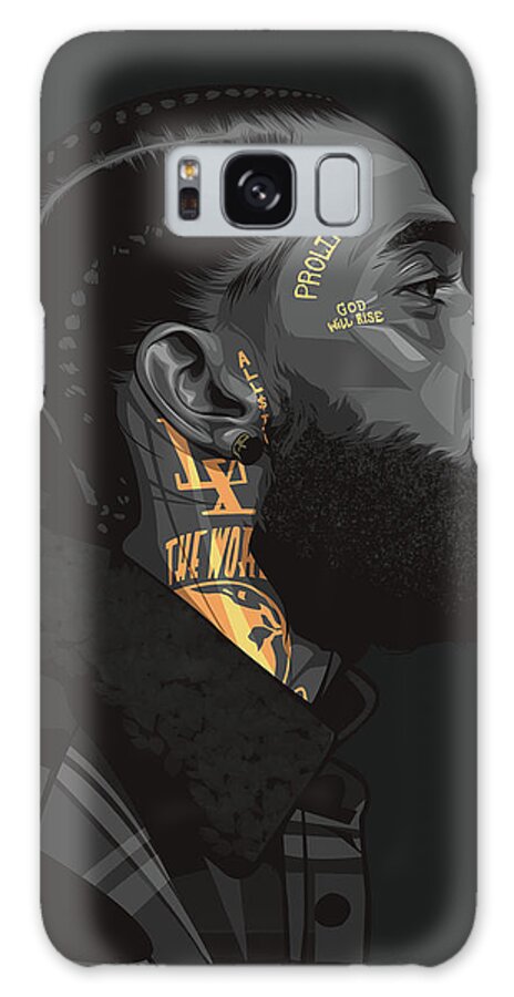 Nipsey Hussle Galaxy Case featuring the digital art Nipsey Hussle #1 by Biko Tecson