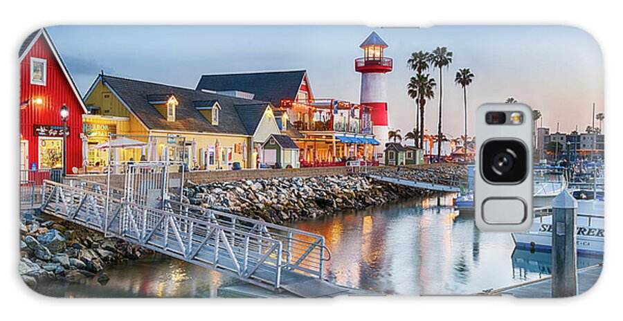 California Galaxy Case featuring the photograph Oceanside Harbor Village at Dusk by David Levin