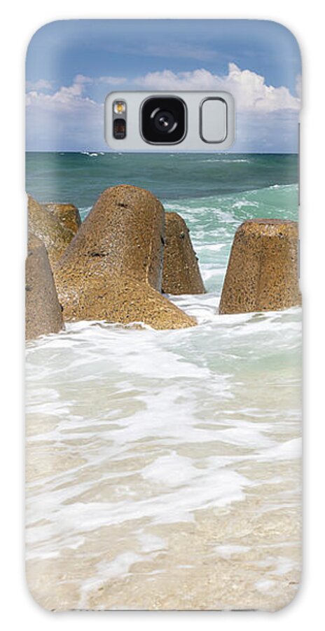Sunabe Sea Wall Galaxy Case featuring the photograph Outgoing Tide #2 by Rebecca Caroline Photography