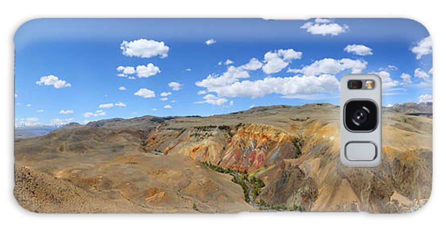 Landscape Galaxy Case featuring the photograph Panorama with deposit of colorful clay #1 by Mikhail Kokhanchikov