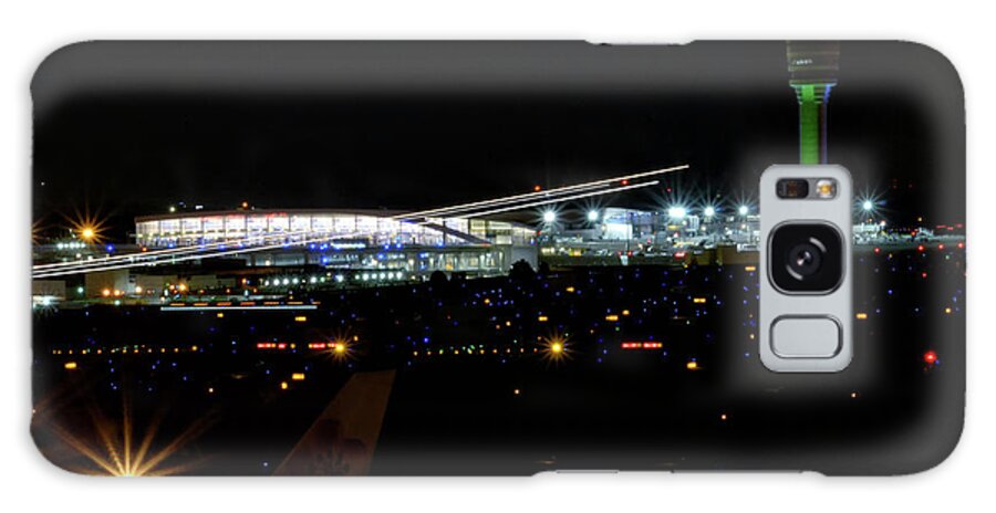 Planes Galaxy Case featuring the photograph Planes at night #1 by Dmdcreative Photography
