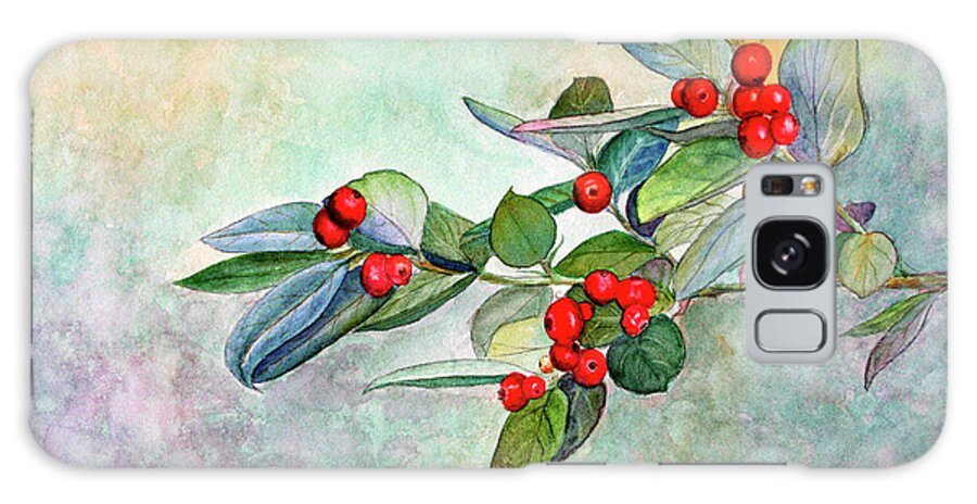 Art Galaxy Case featuring the painting Red Berries #2 by Mariarosa Rockefeller