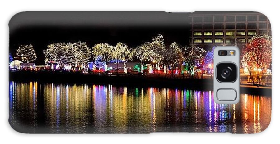 Rotary Light Riverside Park La Crosse Wi Galaxy Case featuring the photograph Rotary Lights 2 #1 by Phil S Addis