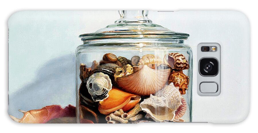 Sea Shell Galaxy Case featuring the painting Sea Treasure #1 by Susan N Jarvis