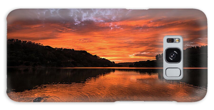 Sunset Galaxy Case featuring the photograph Sky on Fire 2 by Linda Villers