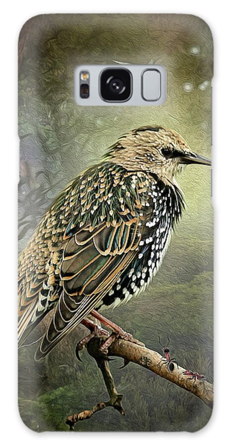 Starling Galaxy Case featuring the digital art Starling #2 by Maggy Pease
