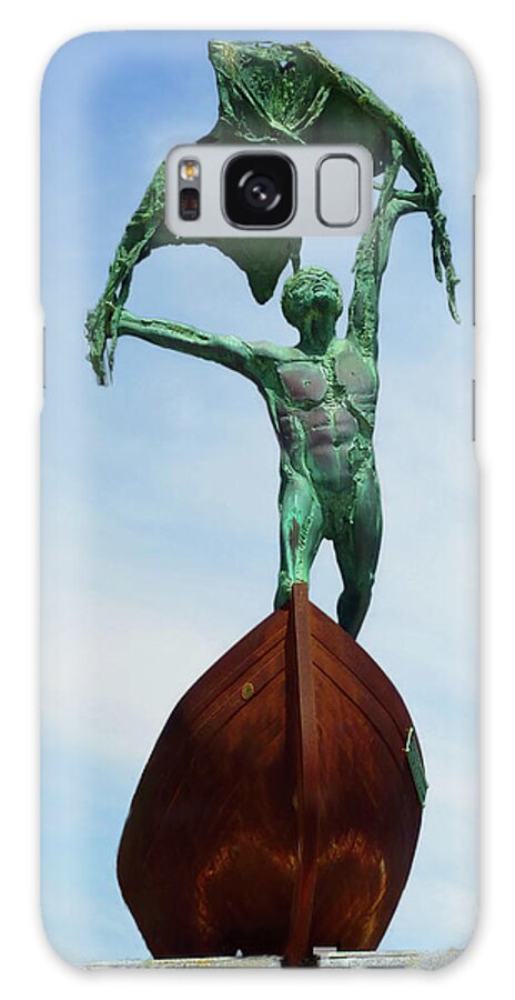 Digital Art Galaxy Case featuring the photograph Statue or monument to fishermen-Torremolinos, Spain, Europe #1 by Pics By Tony