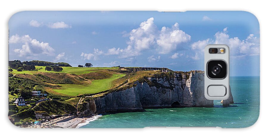 Etretat Galaxy Case featuring the photograph The cliffs at Etretat #1 by Fabiano Di Paolo