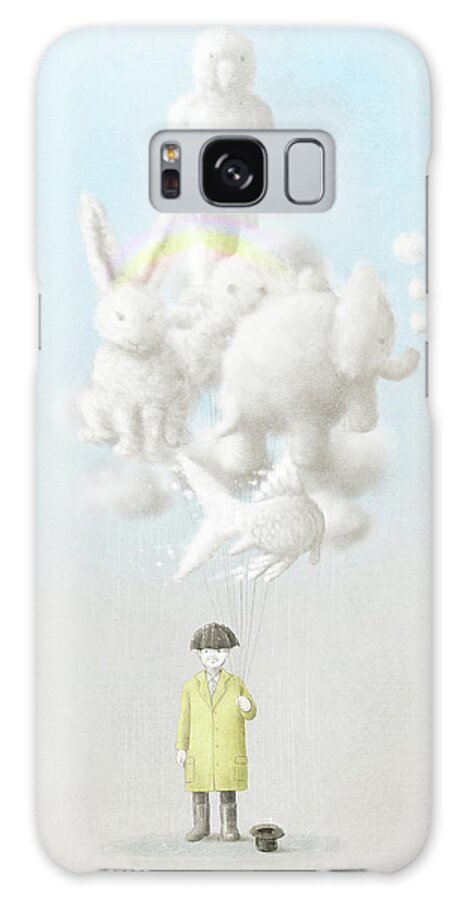 Clouds Galaxy Case featuring the drawing The Cloud Seller #1 by Eric Fan
