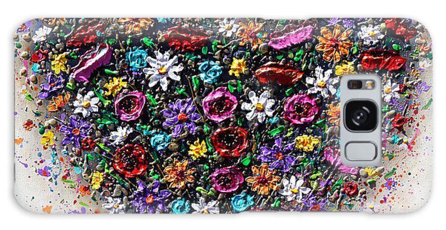 Heart Galaxy Case featuring the painting The colours of Love #1 by Amanda Dagg