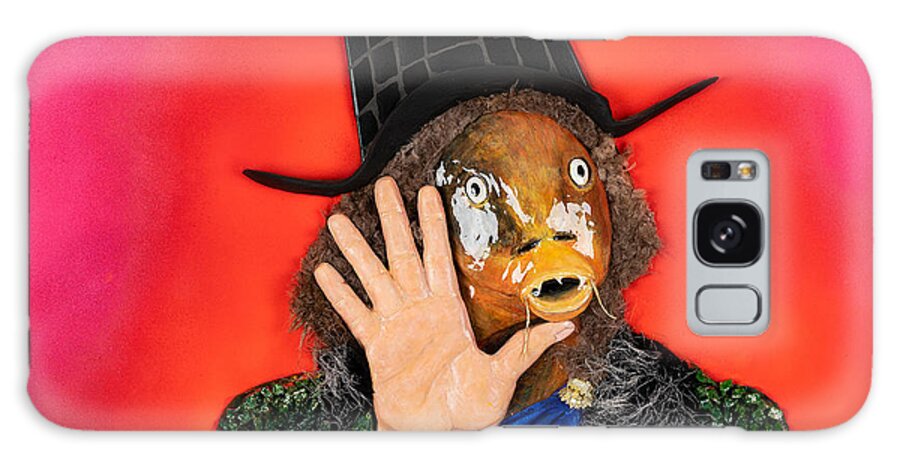 Trout Mask Replica Galaxy Case featuring the mixed media Trout Mask Replica by Tony Cepukas