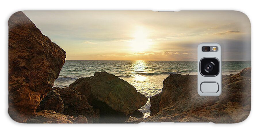 Beach Galaxy Case featuring the photograph Winter Sunset Over the Pacific Ocean #2 by Matthew DeGrushe