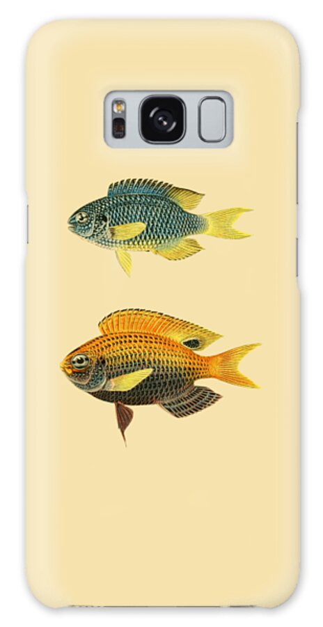 Fish Galaxy Case featuring the digital art Yellow And Blue Fish #1 by Madame Memento