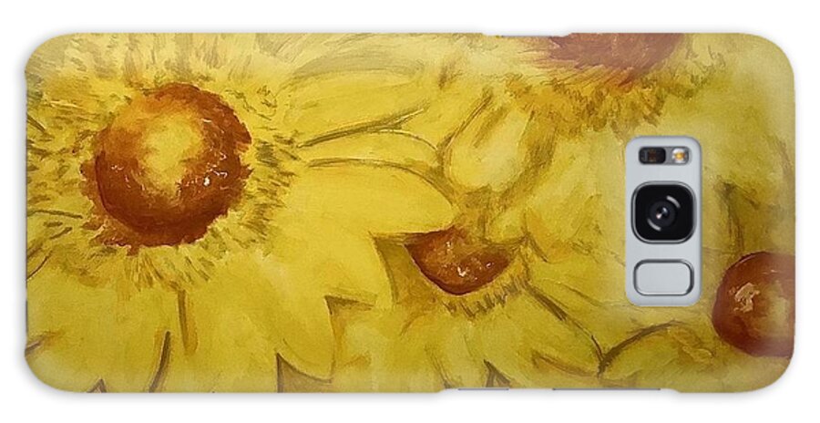  Galaxy Case featuring the painting Yellow by Angie ONeal
