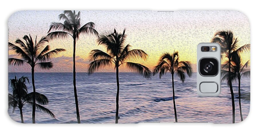 Hawaii Galaxy Case featuring the photograph Poipu Palms Painting by Robert Carter