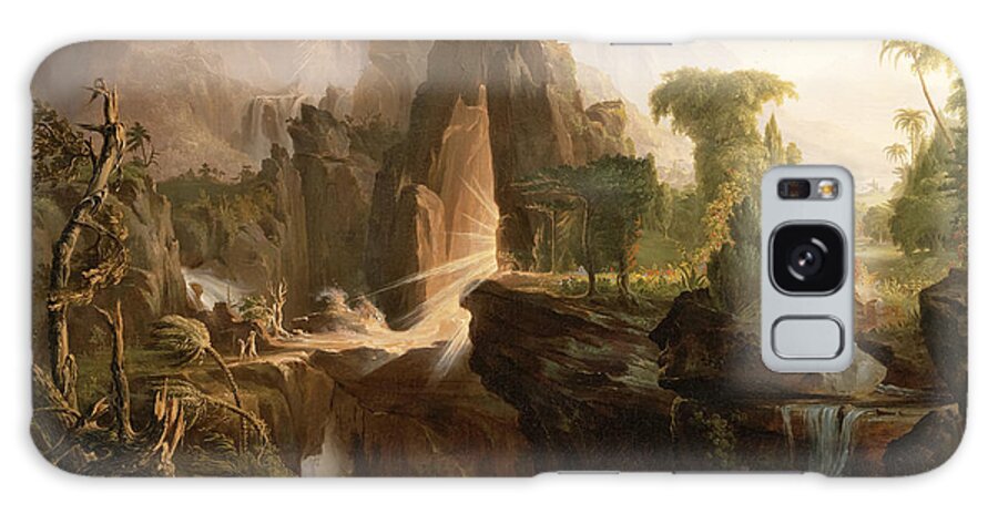 Thomas Cole Galaxy Case featuring the painting Expulsion from the Garden of Eden by Thomas Cole by Mango Art