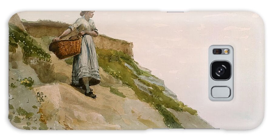 Winslow Homer Galaxy Case featuring the painting Girl Carrying a Basket by Winslow Homer by Mango Art