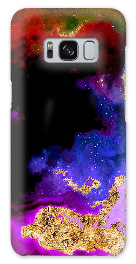 Holyrockarts Galaxy Case featuring the mixed media 100 Starry Nebulas in Space Abstract Digital Painting 024 by Holy Rock Design