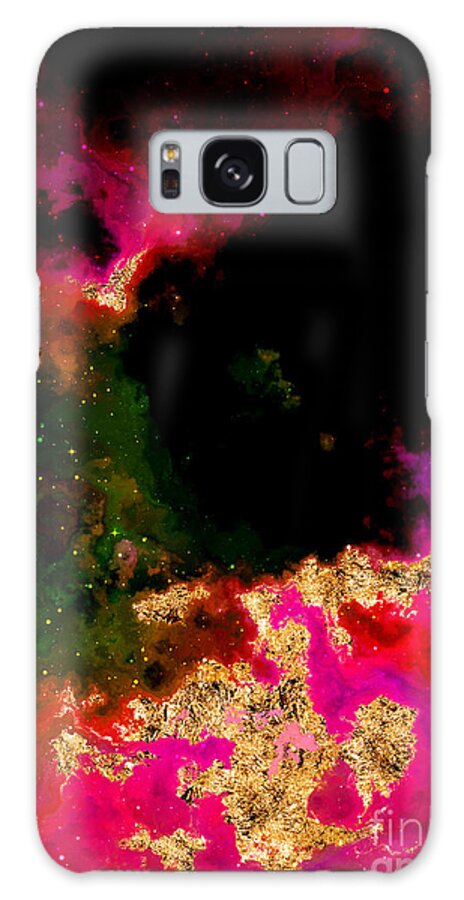 Holyrockarts Galaxy Case featuring the mixed media 100 Starry Nebulas in Space Abstract Digital Painting 031 by Holy Rock Design