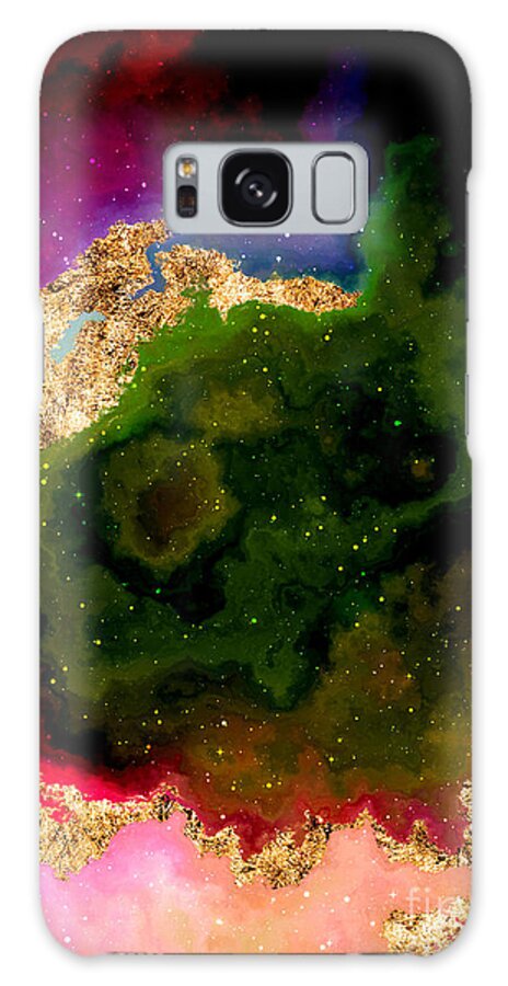 Holyrockarts Galaxy Case featuring the mixed media 100 Starry Nebulas in Space Abstract Digital Painting 033 by Holy Rock Design