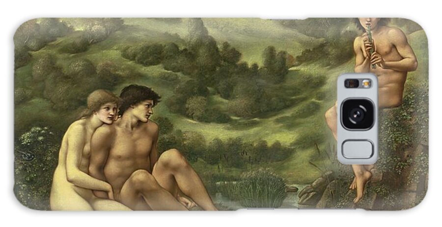 Garden Of Pan Galaxy Case featuring the painting The Garden of Pan #12 by Edward Burne-Jones