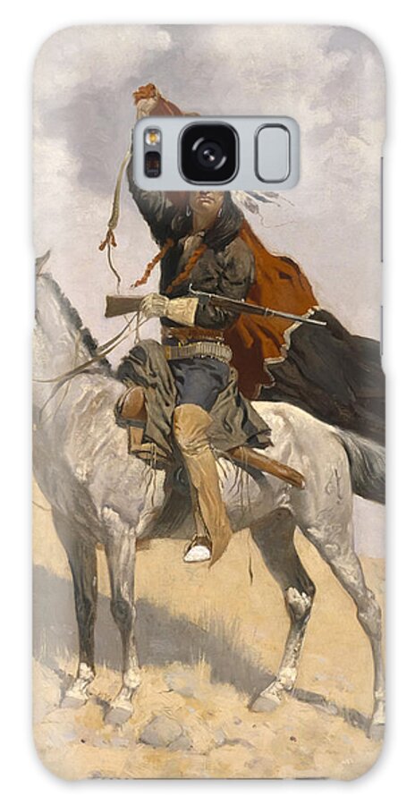 Blanket Galaxy Case featuring the painting The Blanket Signal by Frederic Remington by Mango Art