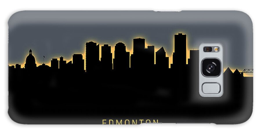 Edmonton Galaxy Case featuring the digital art Edmonton Canada Skyline #14 by Michael Tompsett