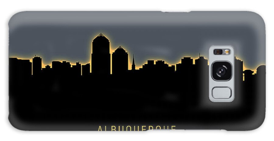 Albuquerque Galaxy Case featuring the digital art Albuquerque New Mexico Skyline #15 by Michael Tompsett