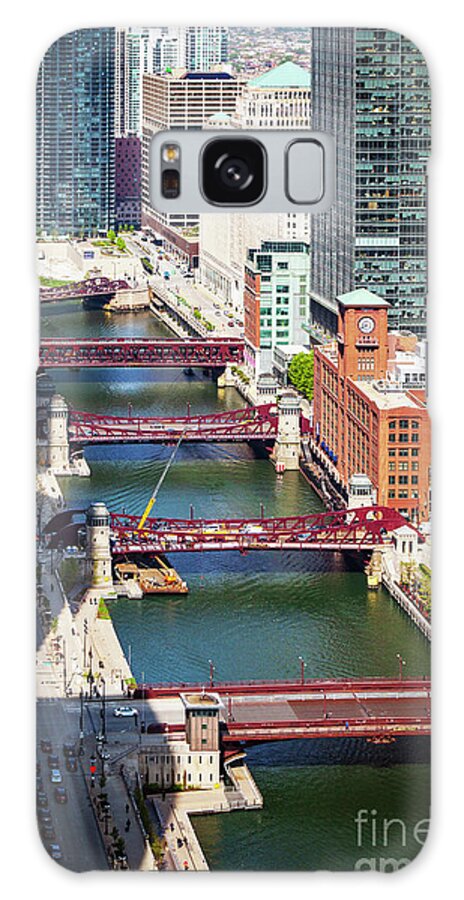 Chicago Galaxy Case featuring the photograph 1752 Chicago River View by Steve Sturgill