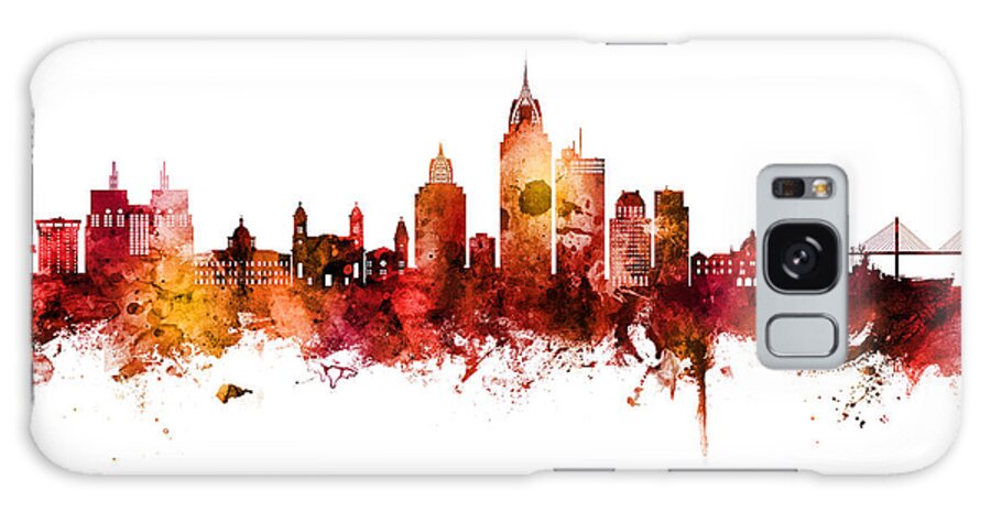 Mobile Galaxy Case featuring the digital art Mobile Alabama Skyline #18 by Michael Tompsett